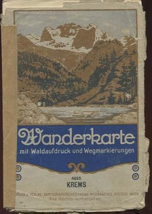 Wanderkarte mit Waldaufdruck und Wegmarkierungen. Krems - 4655. Maßstab 1 : 75.000.