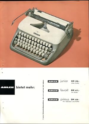 Adler Schreibmaschinen. Prospekte.