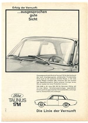 Image du vendeur pour Werbeanzeige: Ford 17M - 1962. mis en vente par Antiquariat Ralf Rindle