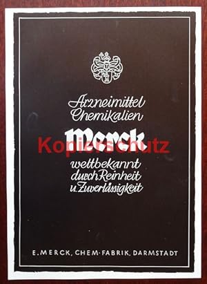 Bild des Verkufers fr Werbeanzeige: Merck: Arzneimittel Chemikalien - 1941. zum Verkauf von Antiquariat Ralf Rindle