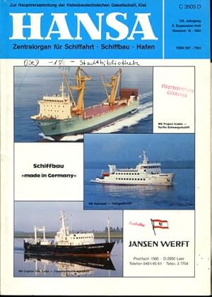 Hansa. Zentralorgan für Schiffahrt - Schiffbau - Hafen. Nr. 18. 1983.
