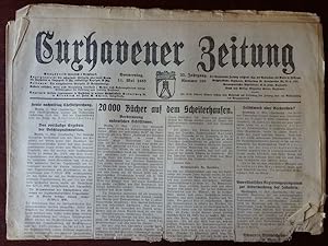 Bild des Verkufers fr Cuxhavener Zeitung: Donnerstag, 11. Mai 1933. Schlagzeile: 20 000 Bcher auf dem Scheiterhaufen. zum Verkauf von Antiquariat Ralf Rindle