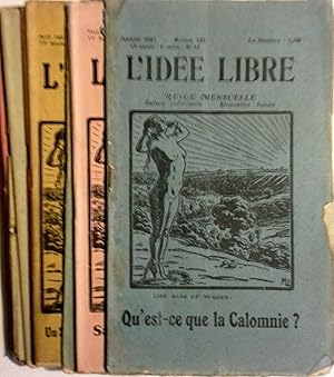 L'idée libre. 17e année - 6e série - 11 numéros sur 12. Il manque le numéro de septembre. Revue m...