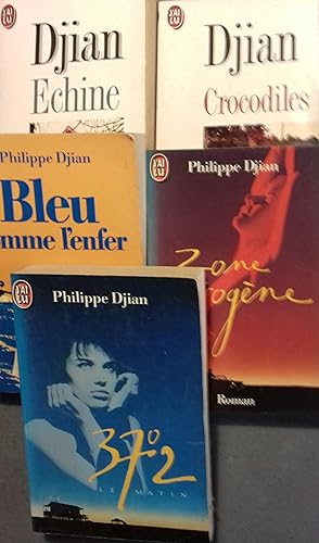 Image du vendeur pour Lot de cinq romans au format de poche. 37,2 le matin, Bleu comme l'enfer, Zone rogne, Crocodile, Echine. 1986-1990. mis en vente par Librairie Et Ctera (et caetera) - Sophie Rosire