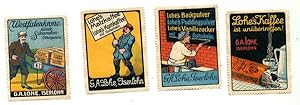 4 Reklamemarken: G. A. Lohe, Iserlohn: Kaffee, Backpulver, Süssrahm-Margarine, Malzkaffee.