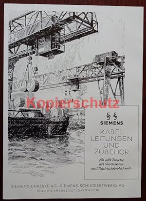 Imagen del vendedor de Werbeanzeige: Siemens: Kabel, Leitungen und Zubehr - 1941. a la venta por Antiquariat Ralf Rindle