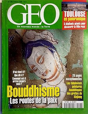 Géo N° 236. Bouddhisme, les routes de la paix, Toulouse en panoramique Octobre 1998.