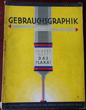 Imagen del vendedor de Gebrauchsgraphik. Monatsschrift zur Frderung knstlerischer Reklame. Jahrgang 2 - Heft 5. Sonderheft: Das Plakat. Text: deutsch - englisch. a la venta por Antiquariat Ralf Rindle