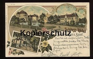 Bild des Verkufers fr Postkarte: Gruss vom Schloss-Hotel, Bottmingen b. Basel. Litho. zum Verkauf von Antiquariat Ralf Rindle