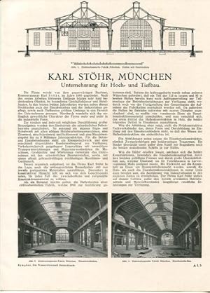 Bild des Verkufers fr Werbeanzeige: Karl Sthr, Unternehmung fr Hoch- und Tiefbau, Mnchen. zum Verkauf von Antiquariat Ralf Rindle