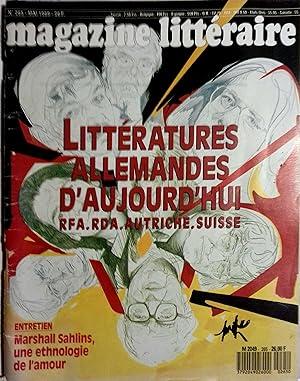 Magazine littéraire N° 265. Littératures allemandes d'aujourd'hui. RFA. RDA. Autriche. Suisse. Ma...