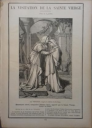 Bild des Verkufers fr La Nativit de la trs Sainte Vierge Marie. La visitation de la Sainte Vierge. Fte le 16 juillet. Fin XIXe. Vers 1900. zum Verkauf von Librairie Et Ctera (et caetera) - Sophie Rosire