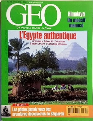 Géo N° 288. Himalaya, un massif menacé. L'Egypte authentique, Saqqarah Février 2003.
