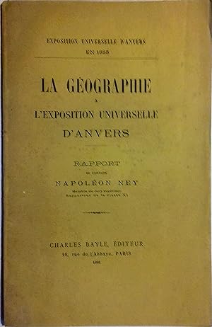 La géographie à l'exposition universelle d'Anvers.