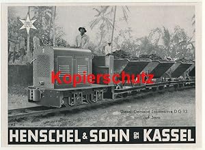 Bild des Verkufers fr Werbeanzeige: Esch: Diesel-Getriebe-Lokomotive DG 13 - 1941. zum Verkauf von Antiquariat Ralf Rindle