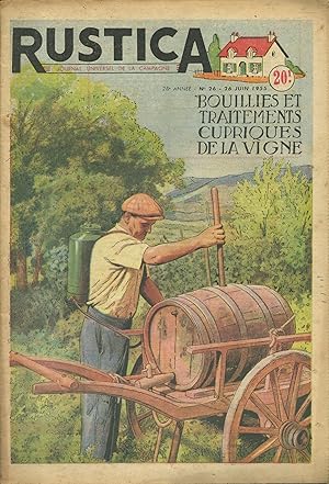 Image du vendeur pour Rustica. 1955 : 28e anne. N 26. En couverture : Bouillies et traitements cupriques de la vigne. Journal universel de la campagne. 26 juin 1955. mis en vente par Librairie Et Ctera (et caetera) - Sophie Rosire