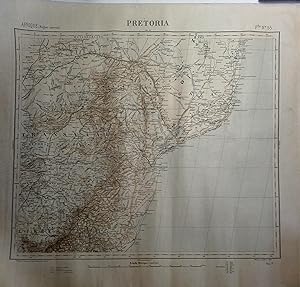 Feuille N° 55 de la carte de l'Afrique (Région australe) : Prétoria. (Région du Transvaal). Révis...