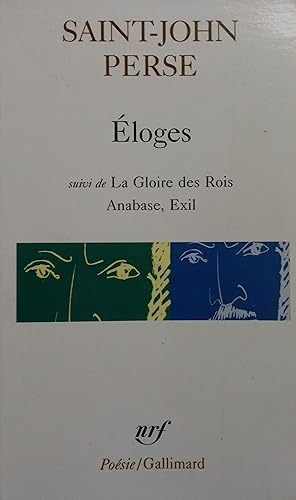 Immagine del venditore per Eloges. Suivi de La Gloire des rois, Anabase, Exil. venduto da Librairie Et Ctera (et caetera) - Sophie Rosire