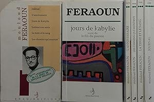 Image du vendeur pour Journal - L'anniversaire - Jours de Kabylie - Lettres  ses amis - La terre et le sang - Les chermins qui montent. 5 romans runis dans un coffret pour le 30me anniversaire de la mort de Mouloud Feraoun. mis en vente par Librairie Et Ctera (et caetera) - Sophie Rosire