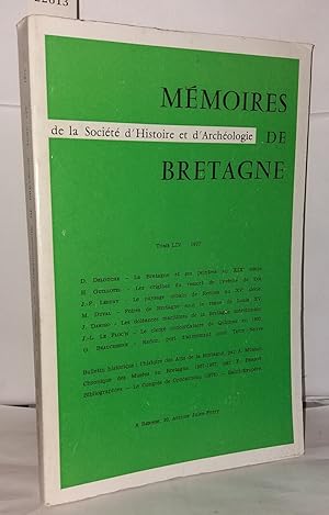 Imagen del vendedor de Mmoires de la socit d'histoire et d'archologie de bretagne Tome LIV a la venta por Librairie Albert-Etienne