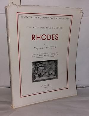 Imagen del vendedor de Villes et paysages de Grce ; Rhodes a la venta por Librairie Albert-Etienne