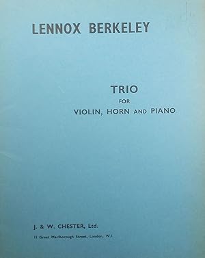 Trio for Violin, Horn and Piano, Op.44, Piano Score and Parts