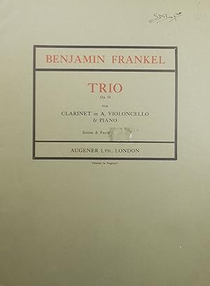 Trio, Op.10, for Clarinet, Violoncello & Piano, Piano Score and Parts