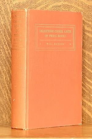 Seller image for SELECTIVE CHECK LISTS OF PRESS BOOKS. for sale by Andre Strong Bookseller