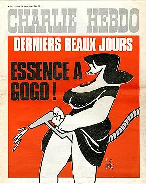 "CHARLIE HEBDO N°201 du 23/9/1974" Gébé : DERNIERS BEAUX JOURS / ESSENCE A GOGO