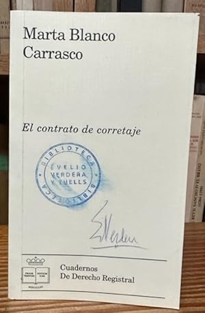 Imagen del vendedor de EL CONTRATO DE CORRETAJE a la venta por Fbula Libros (Librera Jimnez-Bravo)