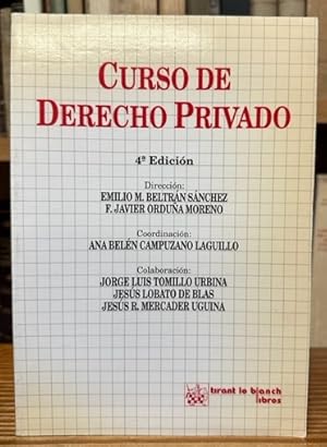 Seller image for CURSO DE DERECHO PRIVADO for sale by Fbula Libros (Librera Jimnez-Bravo)