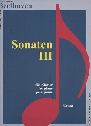 Bild des Verkufers fr Sonaten Fr klavier, for piano, pour piano III (Partition K109) zum Verkauf von Le-Livre
