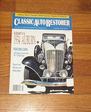 Imagen del vendedor de Classic Auto Restorer February 1991 Auburn V12 1934 cover a la venta por Friendly Used Books