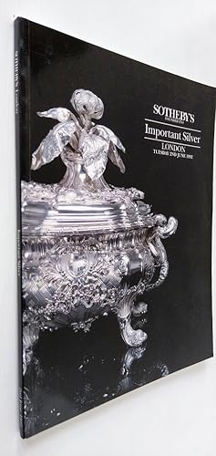 Important Silver - Sotheby's auction catalogue 2nd June 1992 London