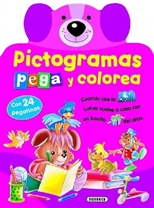 Pictogramas - Pega y colorea conejito. Con 24 pegatinas. Edad: 3+.