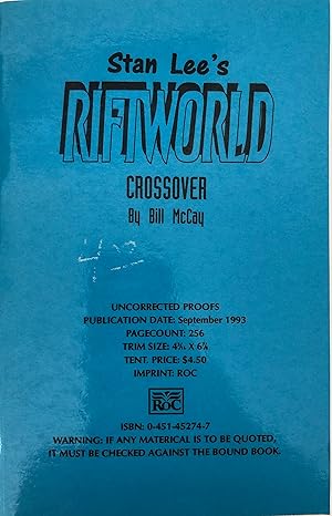 Image du vendeur pour Crossover (Riftworld) mis en vente par Collectible Science Fiction