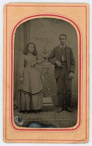 Tintype photograph of Fashionable 19 century African American Couple