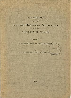 Woman Astronomer's "Investigation of Stellar Motions," from the University of Virginia 1948