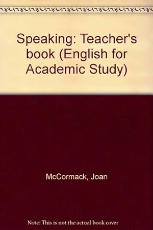 Bild des Verkufers fr English for Academic Study - Speaking Teacher Book - Edition1 zum Verkauf von WeBuyBooks