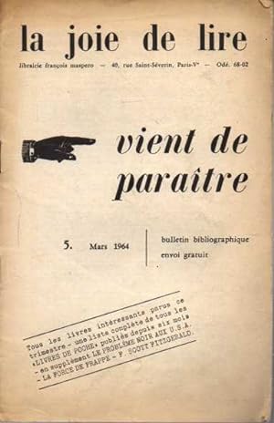 LA JOIE DE LIRE. NÚM. 5. MARS 1964. VIENT DE PARAITRE.