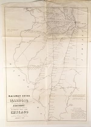 Illinois Central R. R. [manuscript cover title]. Railway Guide for Illinois Shewing All the Stati...