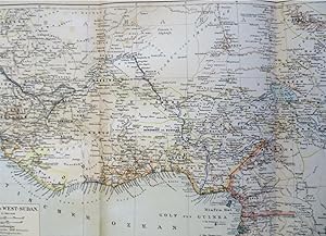 West Africa Guinea Ivory Coast Dahomey Benin Cameroon 1892 Meyer litho map