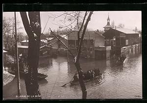 Ansichtskarte Rueil, Crue de la Seine, Vue prise de la gare, Hochwasser