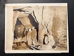 [Tired, Wounded, and Underground.] World War I Photograph.