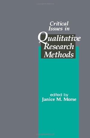 Immagine del venditore per Critical Issues in Qualitative Research Methods venduto da WeBuyBooks