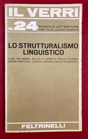 Immagine del venditore per Lo Strutturalismo Linguistico. (Special Issue of Il Verri, Rivista di Letteratura) venduto da Plurabelle Books Ltd
