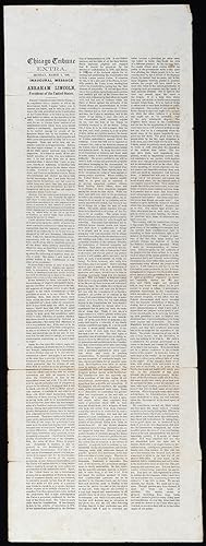 Same-Day Broadside Extra Printing of Abraham Lincolns First Inaugural Address