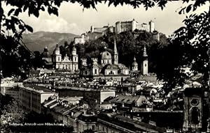 Ansichtskarte / Postkarte Salzburg in Österreich, Altstadt vom Mönchsberg, Festung Hohensalzburg