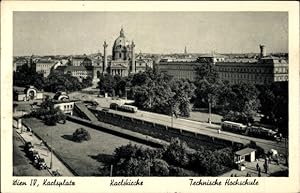 Ansichtskarte / Postkarte Wien 4 Wieden, Karlsplatz, Karlskirche, Technische Hochschule