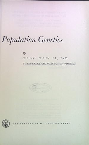 Imagen del vendedor de Population Genetics. a la venta por books4less (Versandantiquariat Petra Gros GmbH & Co. KG)